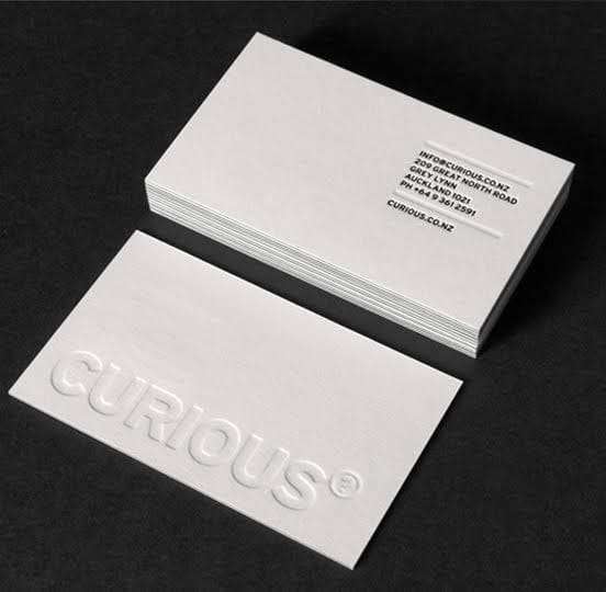 Embossed Business Cards