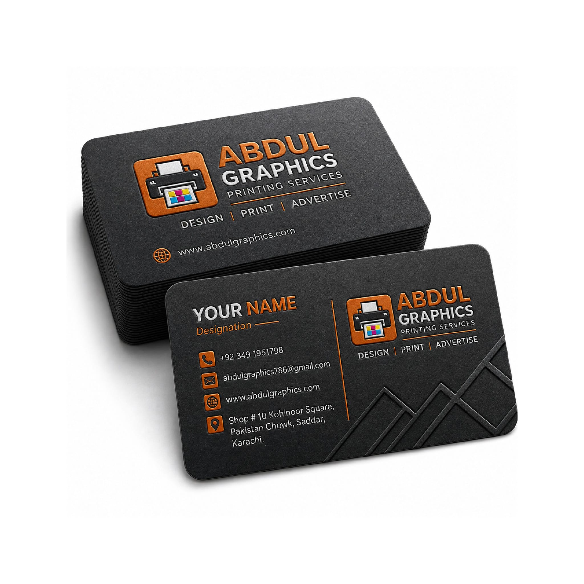 Embossed Business Cards