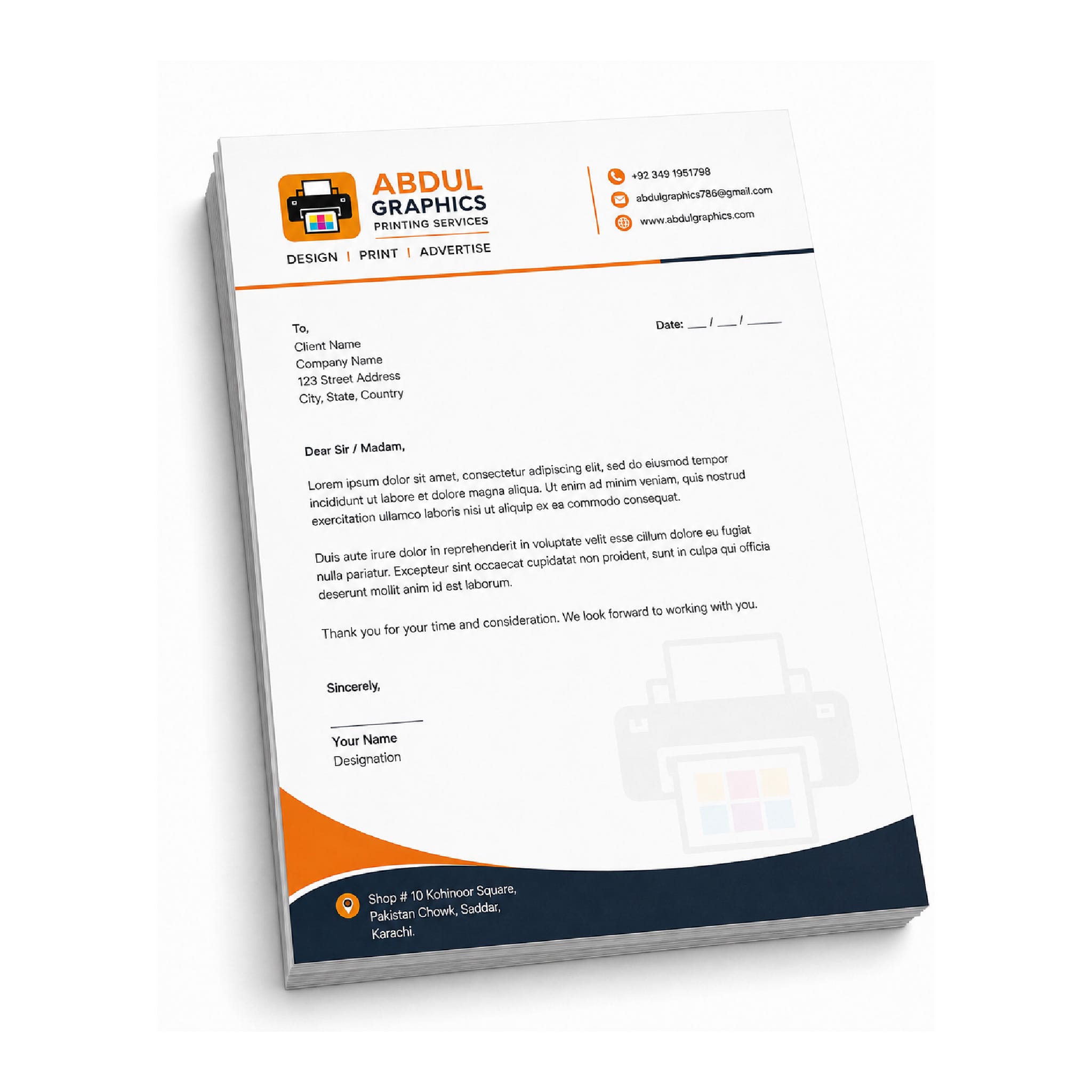 Letterheads Printing