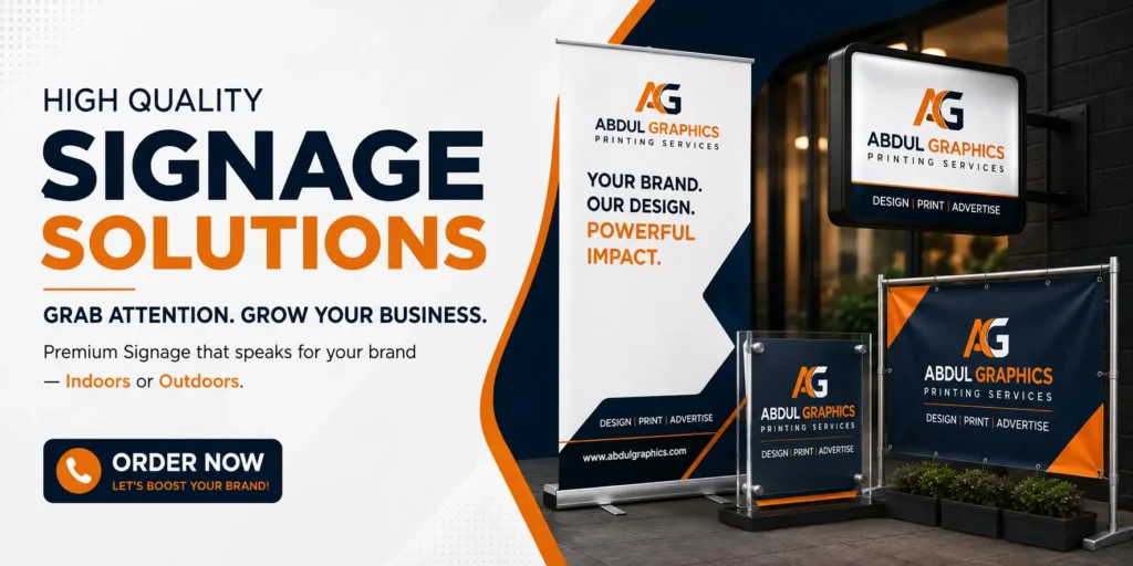 Abdul Graphics Printing Services banner