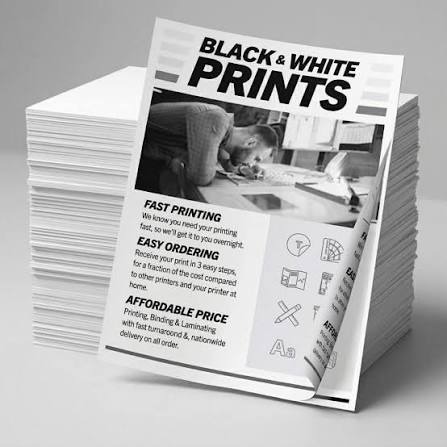 Black and White Printing Services in Karachi