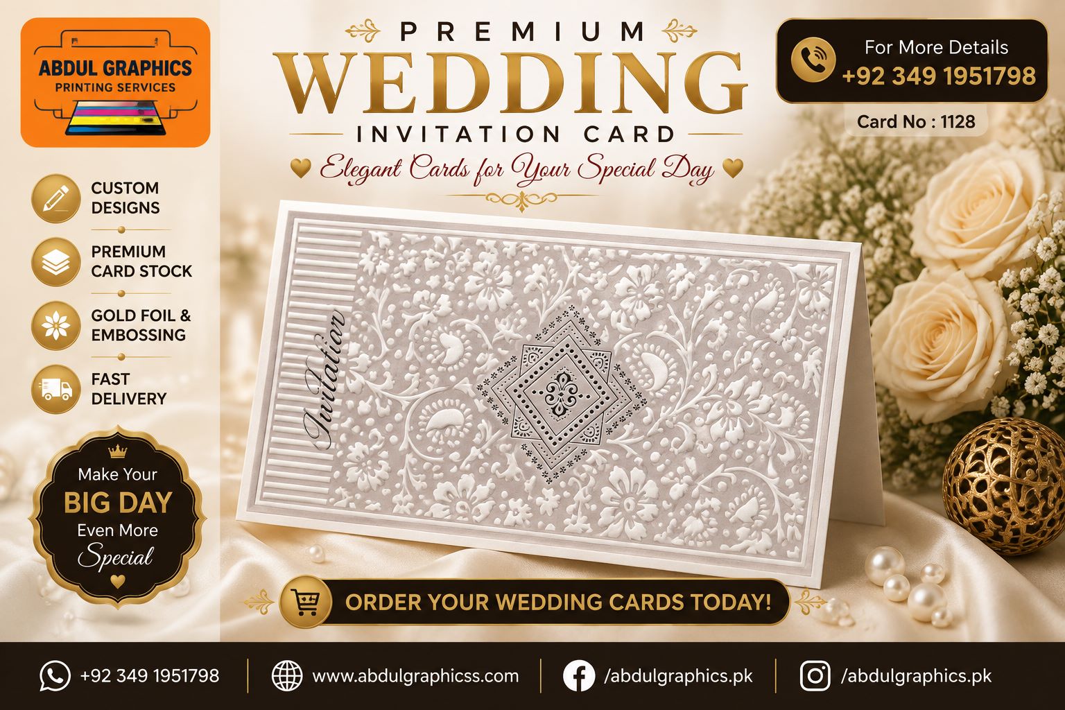 Best Wedding Card Printing Services in Karachi | Abdul Graphics Printing Services